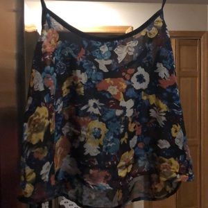 Floral flowy crop top